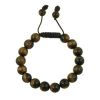 Bracelet Shamballa perles Tiger eye - 1601 (Lot 50 pcs)