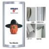 Cadre PLV leds arrondi - Acier inox - Taille A1 (lot 4 pièces)