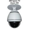 Caméra dôme motorisée - Zoom 10X - 480 lignes TV - CAMDOMENB18