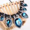 Collier plexiglass imitation saphir (Lot 10 pcs)