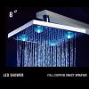 Pommeau de douche lumineux 8' 4 leds - POMDCH0011 (Lot 12 pcs)
