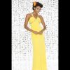 Robe de soirée en mousseline de soie - Modèle ED664