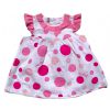Robe à pois roses pour fille de 12 mois à 3 ans (Lot 50 pcs)