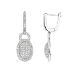 boucle oreille femme argent zirconium 9300004