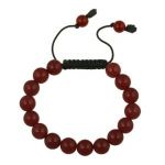 bracelet perles agate rouge 1605