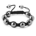 Bracelet Shamballa perles hématite - 1561 (Lot 50 pcs)