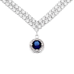 collier femme argent zirconium 8500018