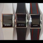 Montre couleur argent affichage leds rouges (lot de 30 pièces)