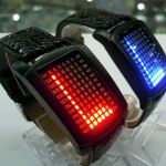 Montre métal 72 leds modèle G1060 (lot de 10 pièces)