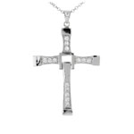 pendentif homme argent zirconium 8300195