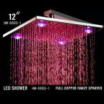 Pommeau de douche lumineux 12' 4 leds - POMDCH0031 (Lot 5 pcs)