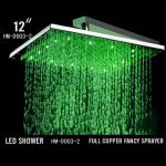 Pommeau de douche lumineux 12' 12 leds - POMDCH0032 (Lot 5 pcs)
