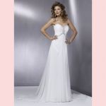 Robe de mariage en mousseline de soie, satin et cristal - MONA13