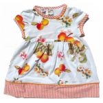Robe manches courtes Mandarine pour fille de 2 à 5 ans (Lot 50 p