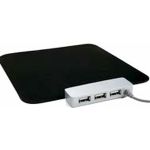 Tapis de souris USB en silicone + hub USB 3 ports (Lot 50 pcs)