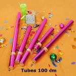 Tubes de confettis 100 cm - Modèle SS1D (Lot de 50 pièces)