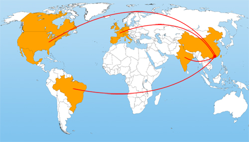 Carte des partenaires Grossiste Chinois Import