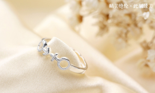 Bague femme en argent 925 et zirconium E159 2