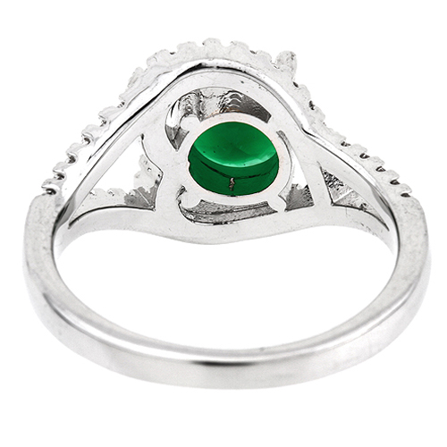 bague femme argent 925 zirconium vert pic4