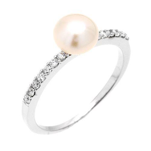 bague femme argent perle 8100612