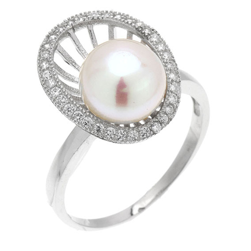 bague femme argent perle 8100958