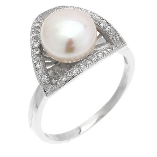 bague femme argent perle 8100959