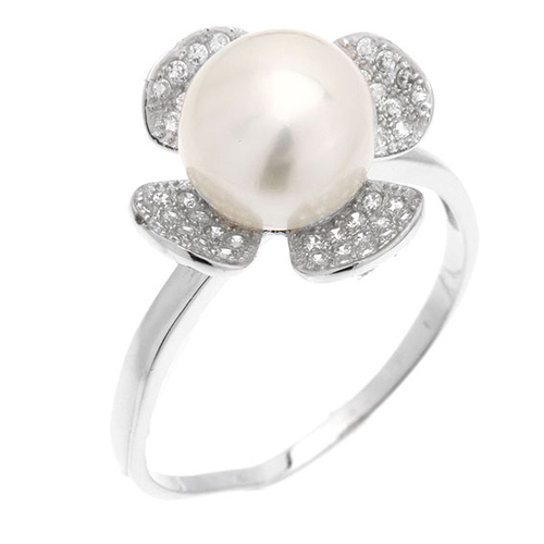 bague femme argent perle 8100962