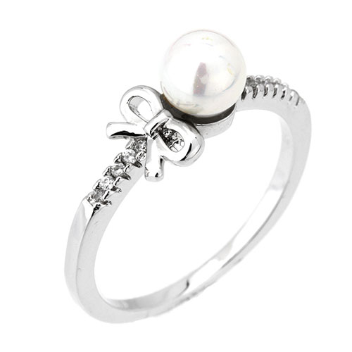 bague femme argent perle 8101168