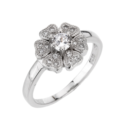 bague femme argent zirconium 8100044