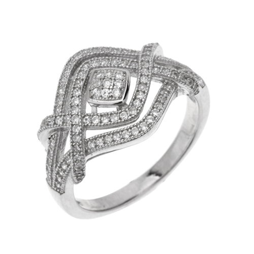 bague femme argent zirconium 8100047