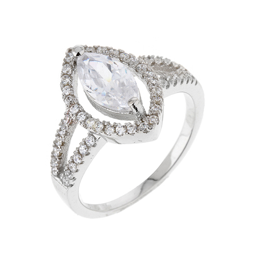 bague femme argent zirconium 8100065