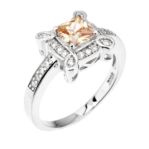 bague femme argent zirconium 8100306