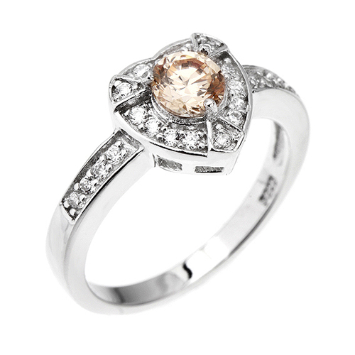 bague femme argent zirconium 8100307
