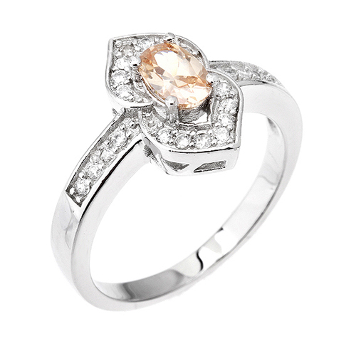 bague femme argent zirconium 8100313