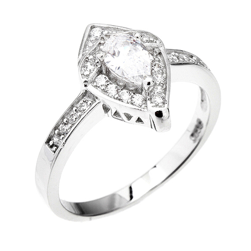 bague femme argent zirconium 8100314