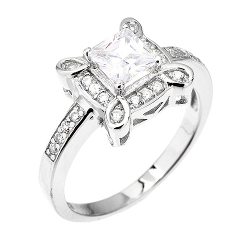 bague femme argent zirconium 8100315