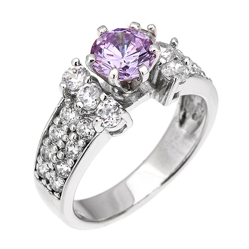 bague femme argent zirconium 8100348