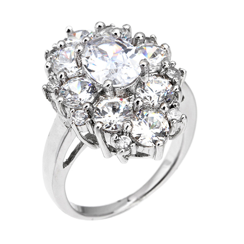 bague femme argent zirconium 8100349