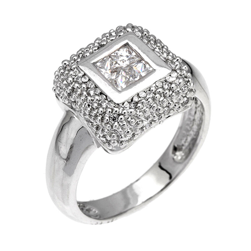 bague femme argent zirconium 8100356