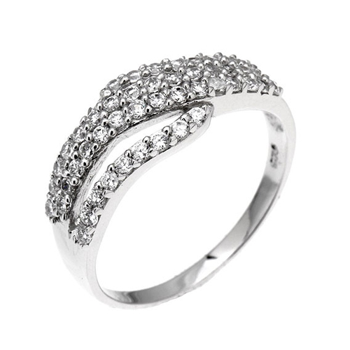 bague femme argent zirconium 8100357