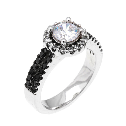 bague femme argent zirconium 8100373