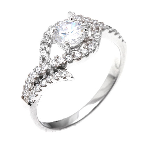 bague femme argent zirconium 8100374