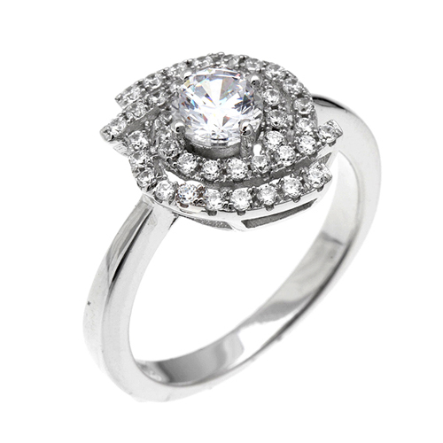 bague femme argent zirconium 8100375