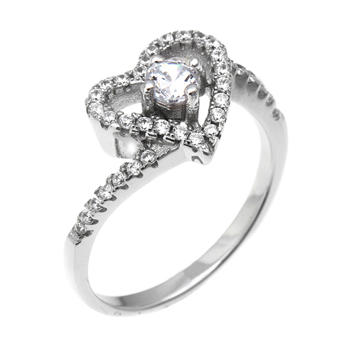 bague femme argent zirconium 8100377