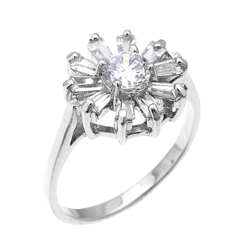 bague femme argent zirconium 8100381