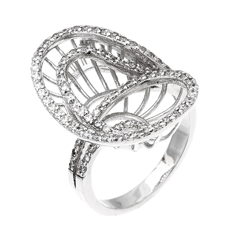 bague femme argent zirconium 8100413