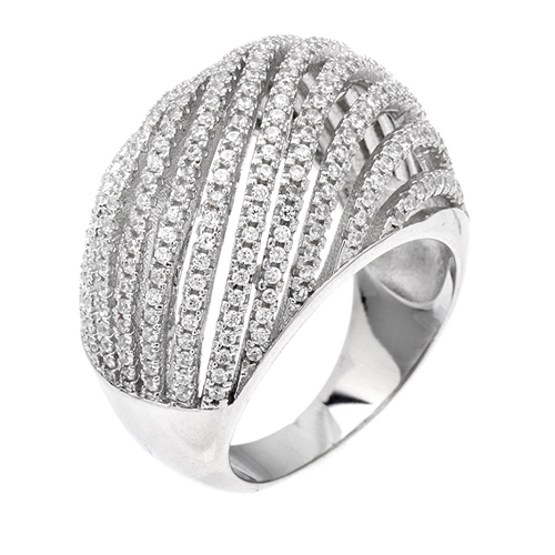 bague femme argent zirconium 8100423