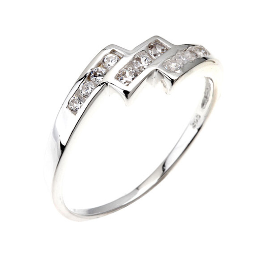 bague femme argent zirconium 8100434