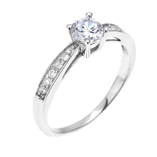 bague femme argent zirconium 8100441