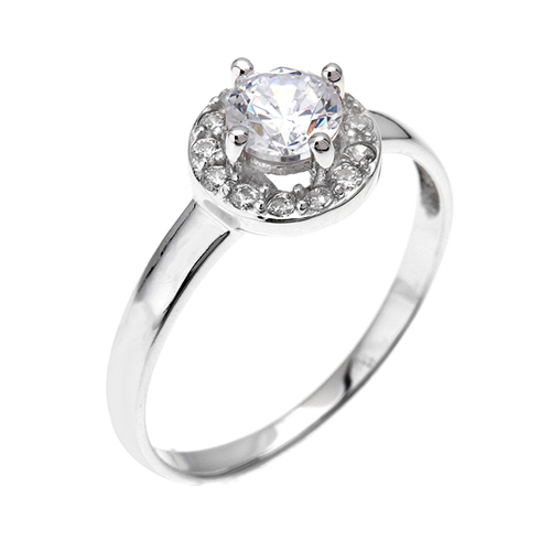 bague femme argent zirconium 8100443